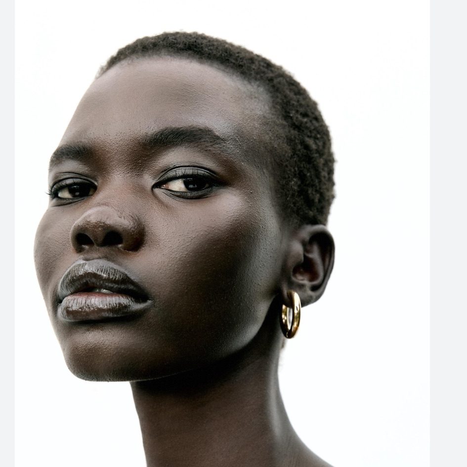 Zara Nwt Gold Stainless Steel Gold Waterproof Hoop Earrings 1011/041